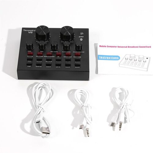 V8 X7 Live Sound Card Bluetooth 5.0 Audio Headset Microphon