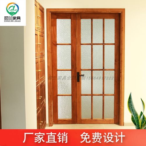 实木门窗定制松木樟子松民宿店铺门推拉门蛋糕店玻璃网红门折叠窗