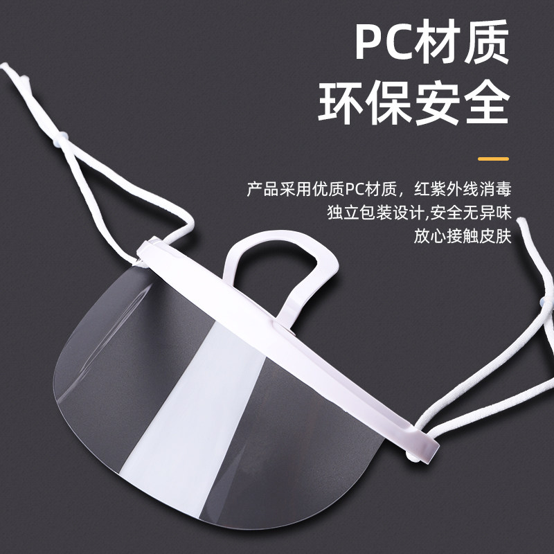 工厂销透明口罩塑料食品卫生防雾口水飞J沫唾沫厨房餐厅厨师口罩