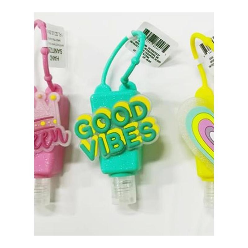 推荐1PCS 30ml Cute Heart Silicone Mini Hand Sanitizer Hand G