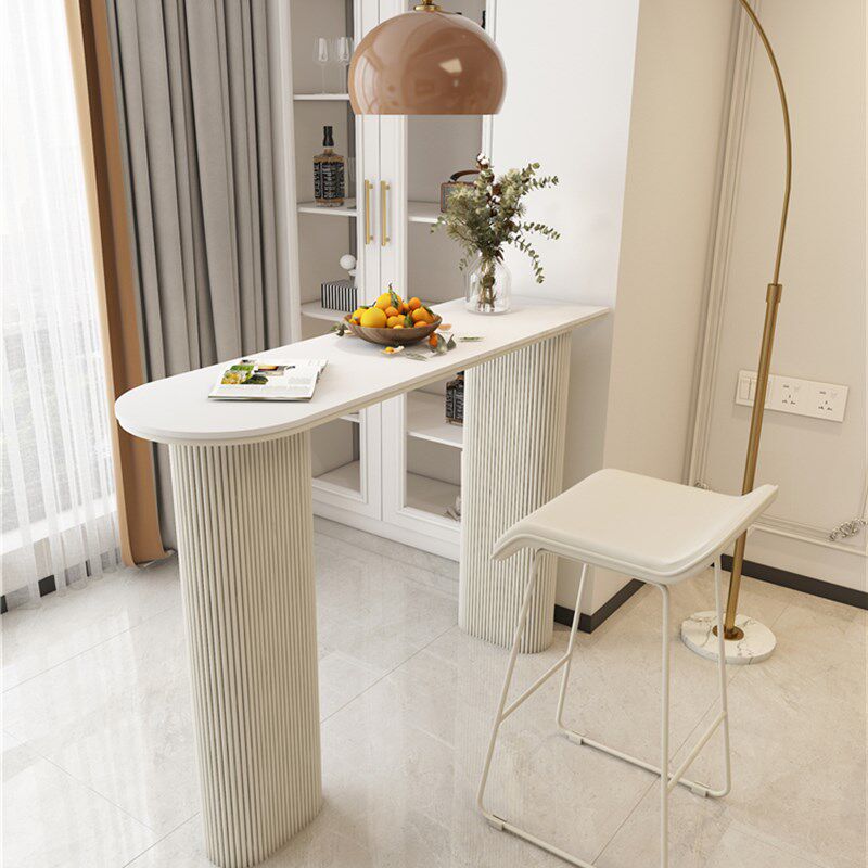 法式奶油风阳台吧台客厅沙发边隔断民宿休闲家用水吧台岩板高脚桌