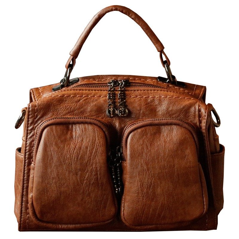 多口袋包包女2021新款潮软皮单肩包韩版休闲手提包百搭多用斜挎包,箱包皮具/热销女包/男包,通用款女包,淘宝优惠券,粉丝福利购,淘宝优惠卷