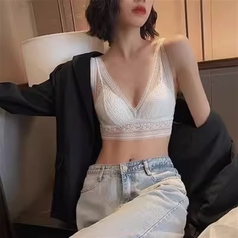 内衣女无钢圈薄款聚拢小胸衣白色学生胸罩夏季R