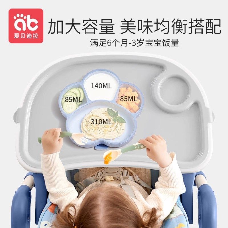 宝宝餐盘吸盘分格盘婴儿硅胶吸管辅食碗吃饭训练勺子儿童餐具套装,婴童用品,儿童餐具,淘宝优惠券,粉丝福利购,淘宝优惠卷