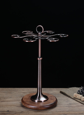 日本Ukiyo欧式红酒杯架倒挂创意摆件高脚杯酒杯架现代简约实木红