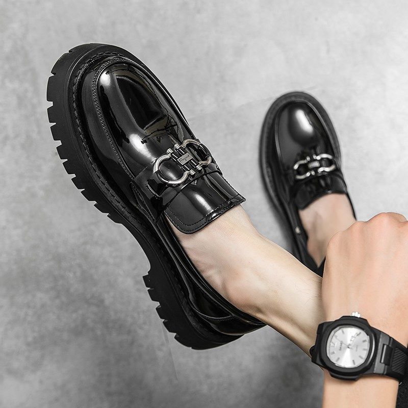 皮鞋男士夏季漆皮亮面商务正装厚底增高大头皮鞋新郎结婚鞋豆豆鞋,流行男鞋,休闲皮鞋,淘宝优惠券,粉丝福利购,淘宝优惠卷