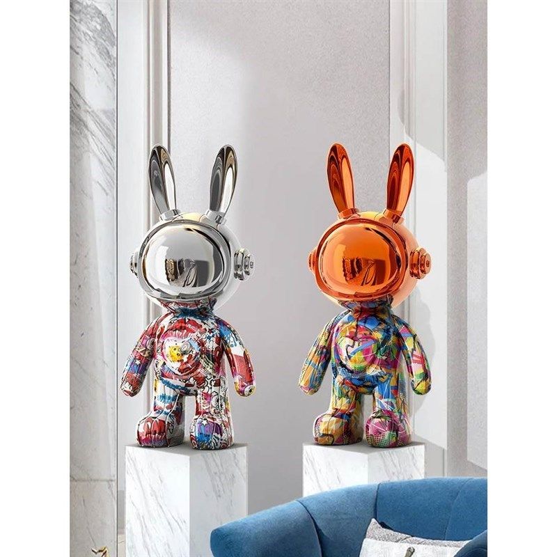 高级感小众兔f子落地摆件红酒架酒柜客厅柜子酒店前台软装设计装,家居饰品,落地摆件,淘宝优惠券,粉丝福利购,淘宝优惠卷