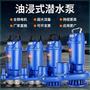 上海人民潜水泵220V380V清水泵农用灌溉泵家用大流量高扬程抽水泵