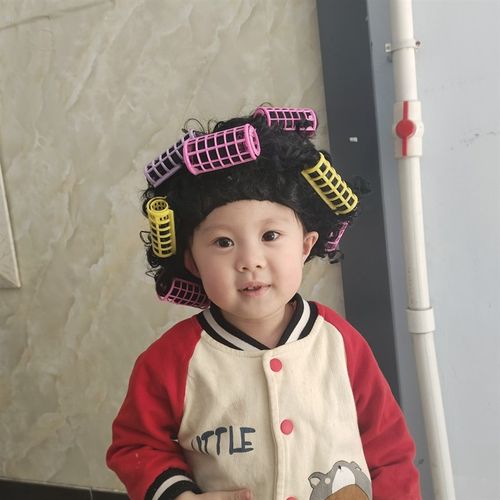 孩子包租婆假发2~12岁表演假发搞笑道具幼儿园六一儿童节活动头饰