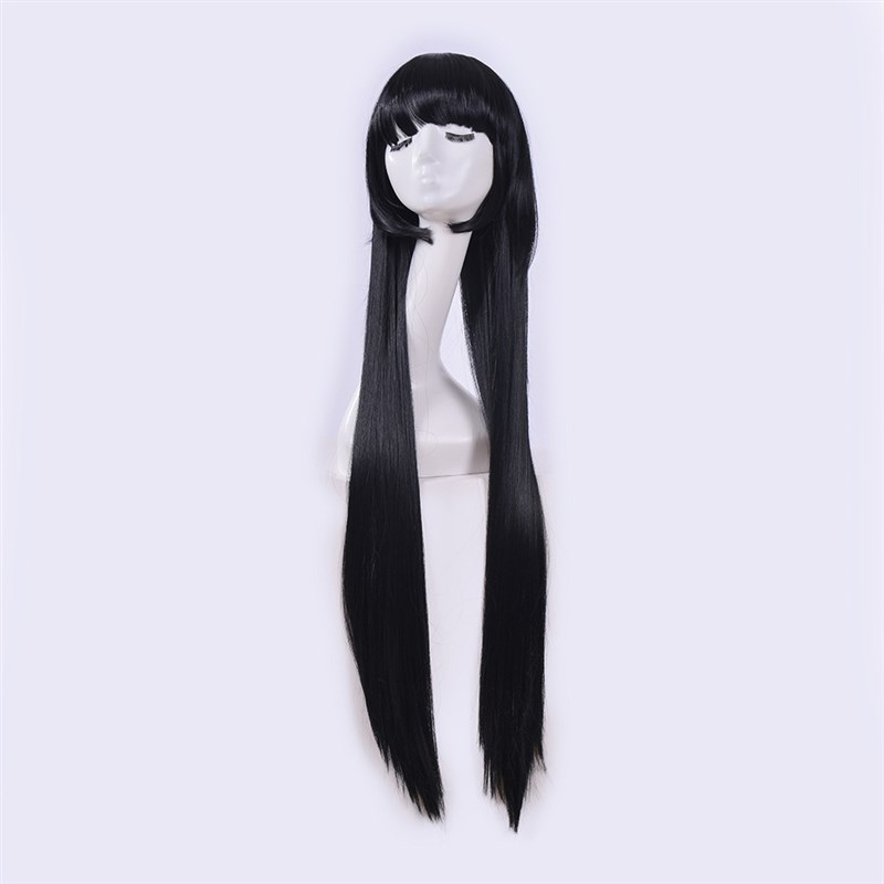 cosplay姬发式狂赌之渊蛇喰梦子黑色平齐刘海 古装cos动漫假发wig