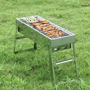 不锈钢烧烤炉户外便携式 折叠烧烤架家用木炭烤肉架碳烤炉野外厂家