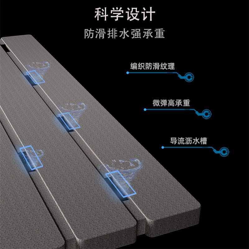 浴室防滑垫淋浴房洗澡地垫加厚儿童防摔家用厕所卫生间防水脚垫子