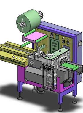 小型枕式包装机3D图纸 T813 机械设计参考资料设计素材3D图纸
