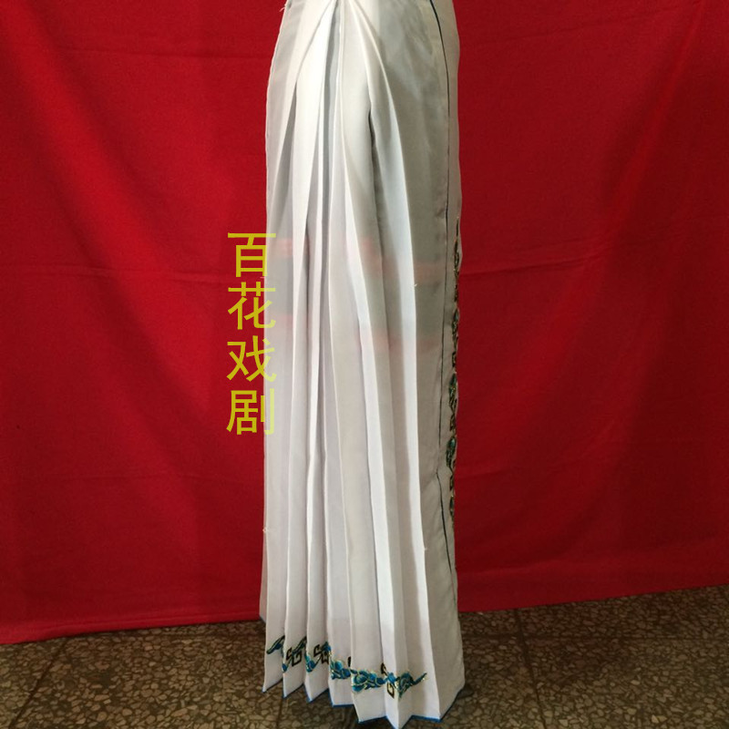 速发青衣服装/花旦腰包裙子/戏剧用品/绣花白裙子 马面裙 秧歌绣