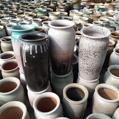 肉鹏陶瓷紫砂老庄透气多陶瑕直销迪基花盆陶罐手工粗特大号微盆易