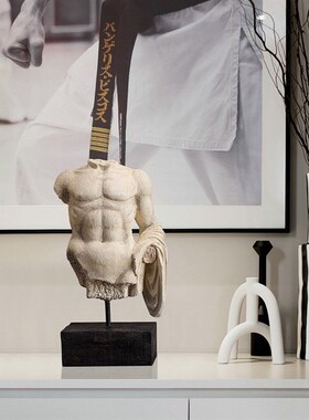 美式仿古半身人像头像树脂摆件客厅家居电视柜玄关酒柜装饰品摆设