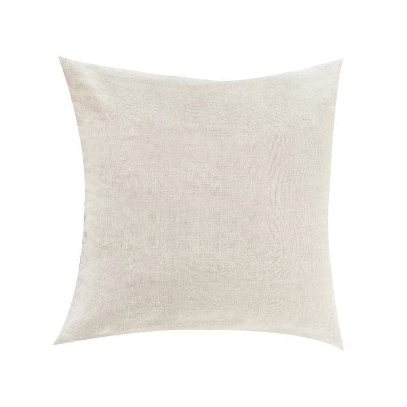 天然亚麻靠背客厅沙发抱枕45x45CM纯色飘窗抱枕套床头靠垫高级感