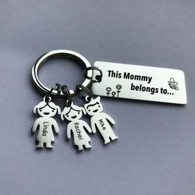 推荐Family Names Keychain This Mommy belongs to Keychain