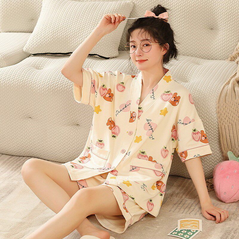 和服女夏天大码200斤汗蒸服女士布料夏款夏季睡衣家居服新款