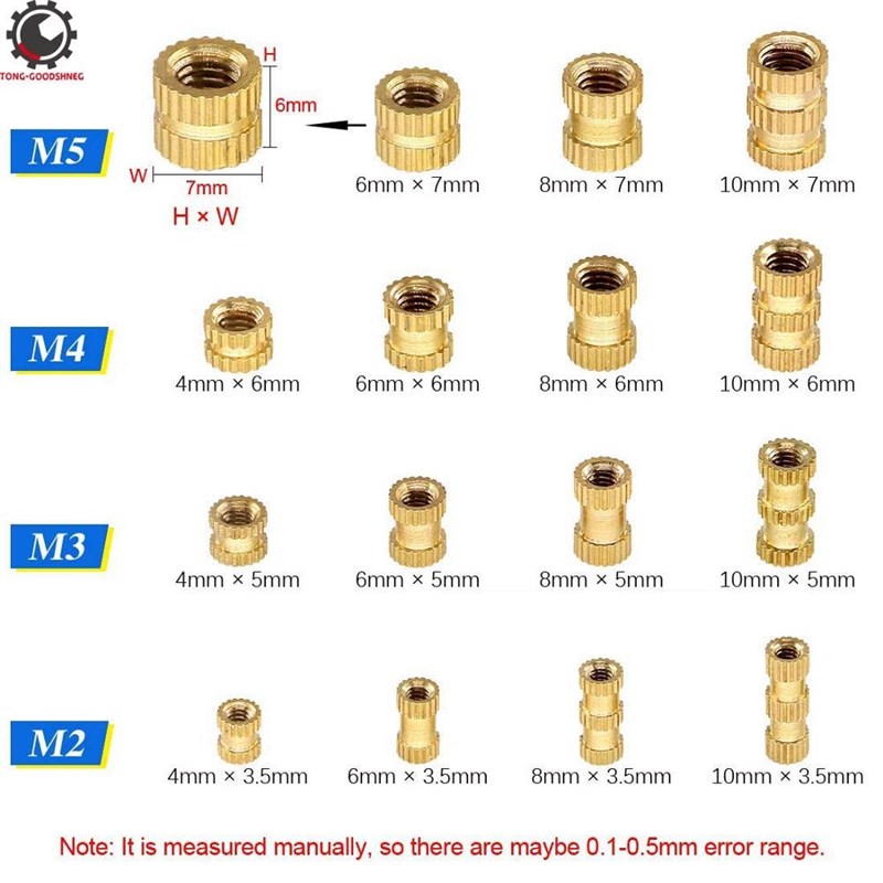 M2 M3 M4 M5  Thread Knurled s Threaded Insert Embedt Nut for