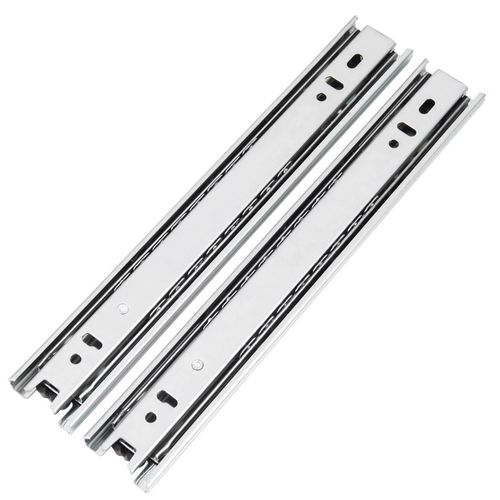抽屉轨道滑轨加厚阻尼缓冲静音三节轨不锈钢侧装键盘橱柜滑道导轨