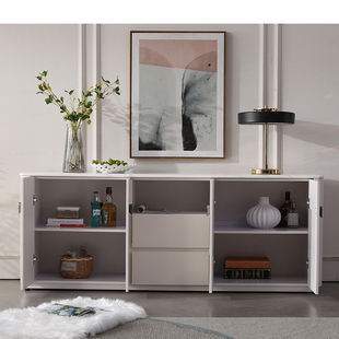 卧室超薄电视柜高款70cm高柜客厅储物柜收纳柜大理石电视柜30cm宽