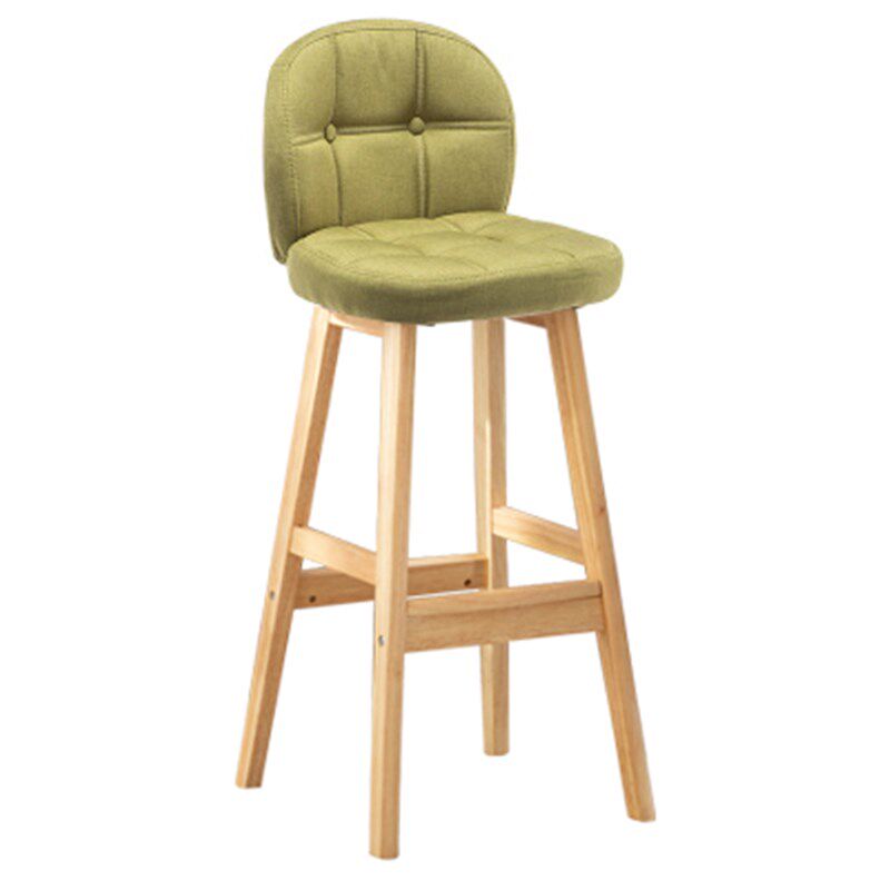 实木吧台椅子北欧酒吧椅高t脚凳家用靠背吧凳创意复古咖啡前台i.