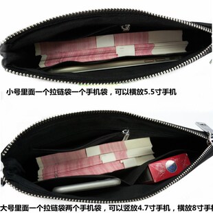 休闲手包男帆布手抓包防水尼龙牛津纺布包小夹包商务大容量手拿包