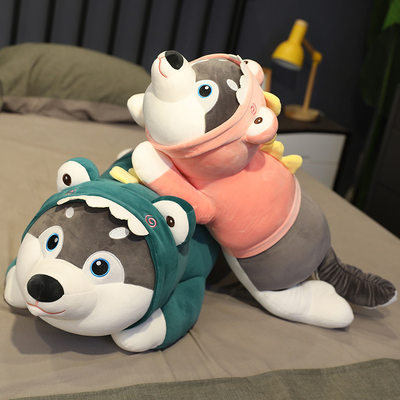 新品kids Husky plush toy baby pillow soft cute Dog big Doll