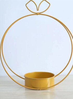 金色铁艺花架鲜花篮花盆烁烁N创意插花架物摆件