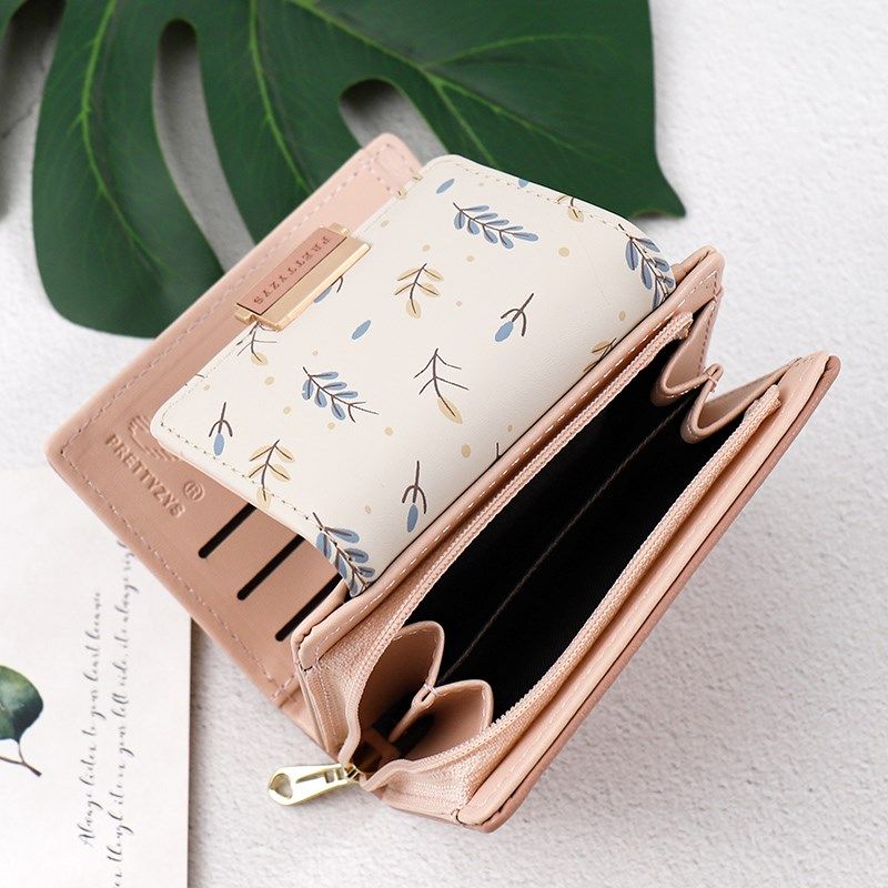 钱包女短款学生韩版可爱折叠零钱包2022新款印花卡包钱包一体包女,箱包皮具/热销女包/男包,钱包,淘宝优惠券,粉丝福利购,淘宝优惠卷