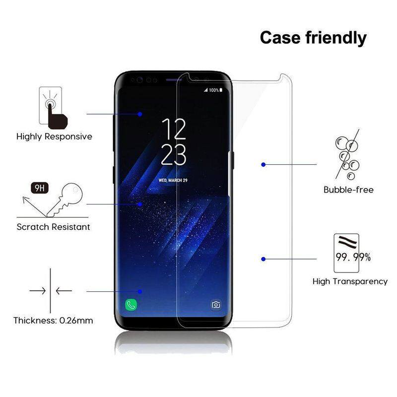 速发jgkk case fit 3d curved glass  samsung galaxy s8 s9 plus