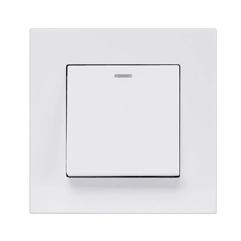 86型中途开关一开多控开关面板中d继过桥三联开关单开一开三控开