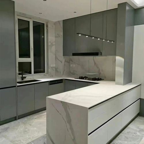 天御名柜全屋定制  现代轻奢开放式厨房岛台吧台西厨定制柜体橱柜