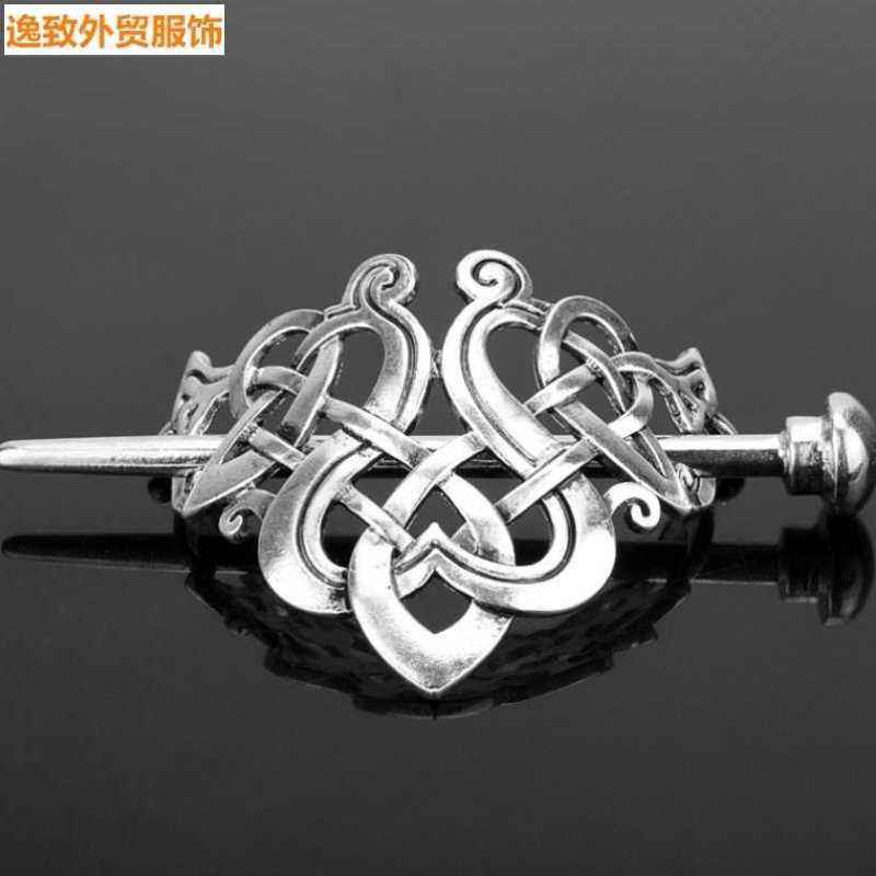 速发.Faion Celtics Knots Viking Runes Crown Hairpins Hair Cl-封面