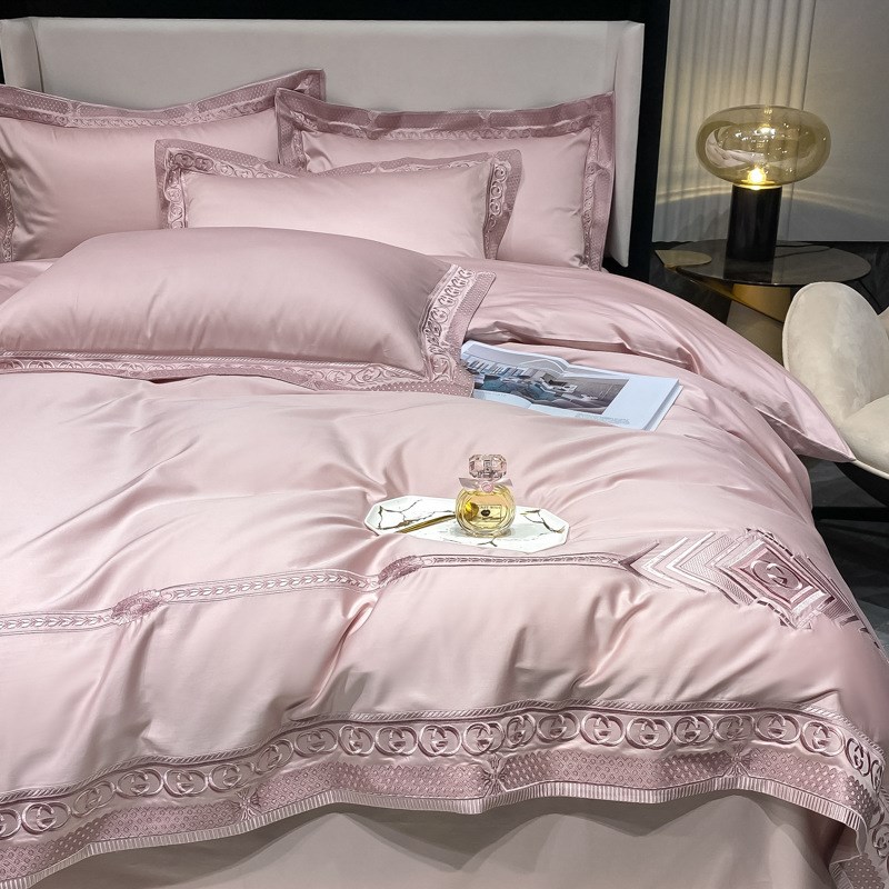 200支双股匹马棉高档刺绣100纯棉四件套全棉床单被套四季通用床品