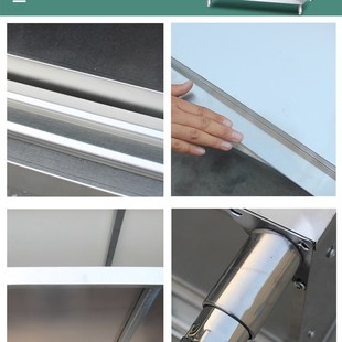 不锈钢家用拉门工作台厨房桌子打荷操作台切菜商用台面案板柜