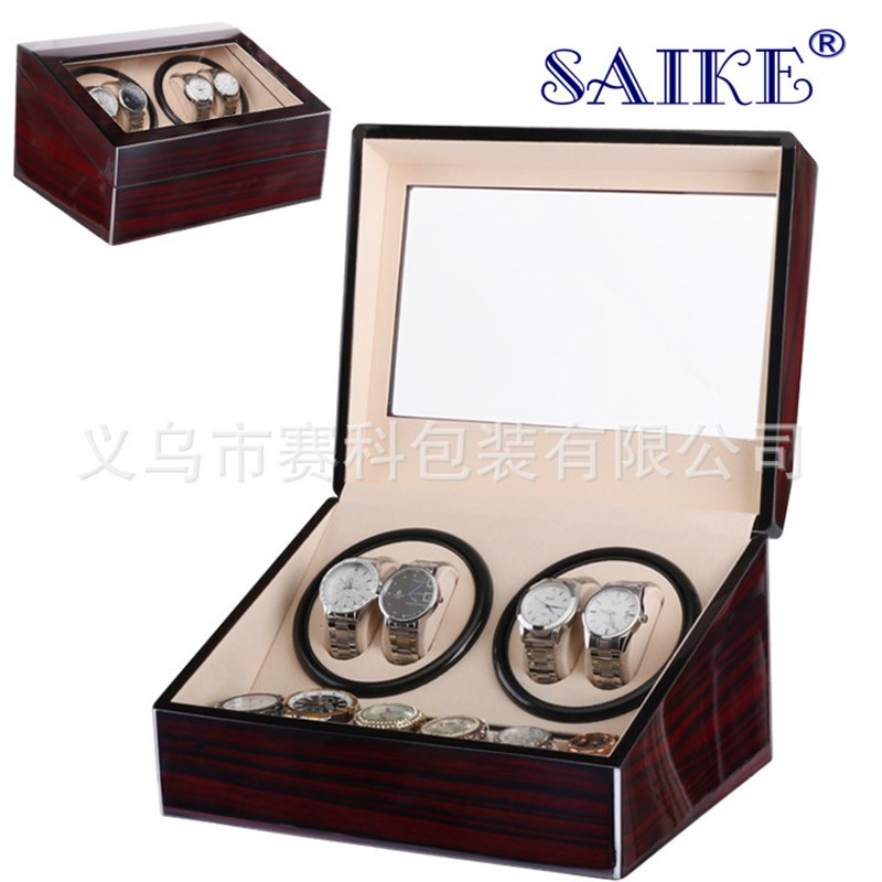 现货机械表黑色o高光烤漆电动自动手表上链摇表器手表盒马达盒