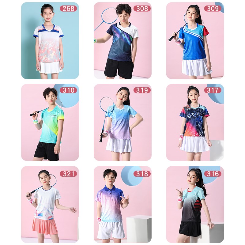 儿童羽毛球女装套装男女童速干羽毛球服裤裙假两件定制Y乒乓网球