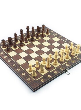 小众高货Super Magnetic Wooden Chess Backgammon Checkers 3 in