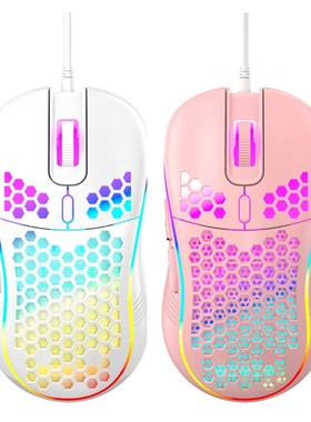 USB Wired Lightweight Gaming Mouse RGB Backlit Mouse with 6