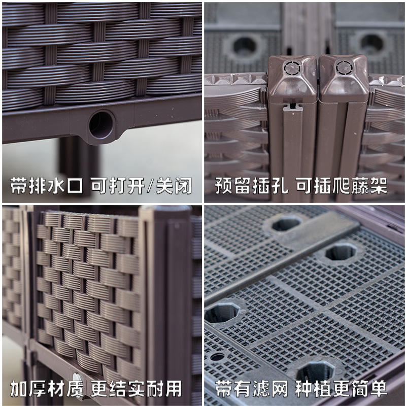 阳台种菜深花盆楼顶专用葡萄蔷薇月季花箱花槽大号果树盆50种植箱