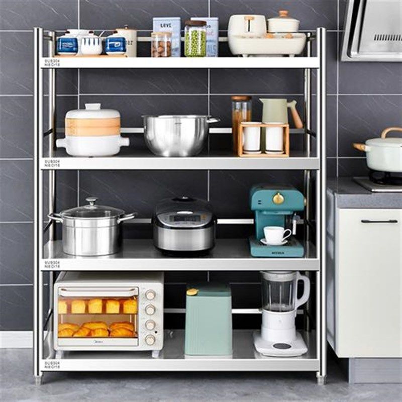 304加厚不锈钢货架落地多层家用置物架杂物仓库阳台收纳储物架子,商业/办公家具,置物架/陈列架/储物架/展示架,淘宝优惠券,粉丝福利购,淘宝优惠卷