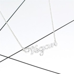 Vegetarian Symbol Customizable Letters Vegan Necklace Vegan