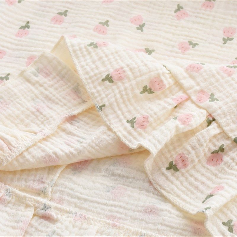 甜美小碎花长袖睡裙女士春秋夏季纱布双层薄款宽松家居服睡衣,女士内衣/男士内衣/家居服,睡裙,淘宝优惠券,粉丝福利购,淘宝优惠卷