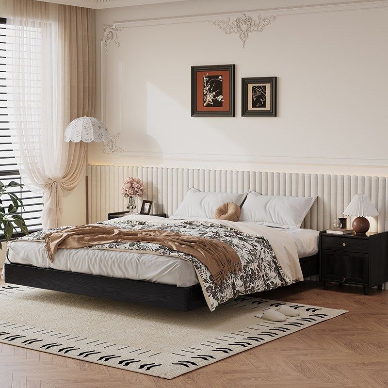 全实木极简无床头储物床现代简约榻榻米收纳气压高箱床齐边悬浮床,住宅家具,实木床,淘宝优惠券,粉丝福利购,淘宝优惠卷