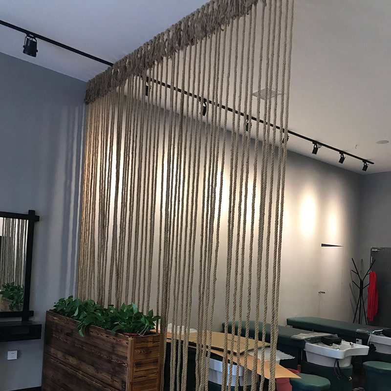 麻绳隔断帘子门帘墙面挂帘复古创意网绳蜘蛛网麻绳网吊顶网装饰网
