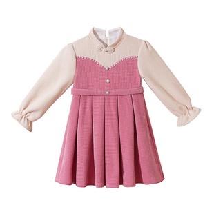 女童洋装秋冬季2023新款秋装洋派小女孩M裙子儿童女宝宝公主裙子