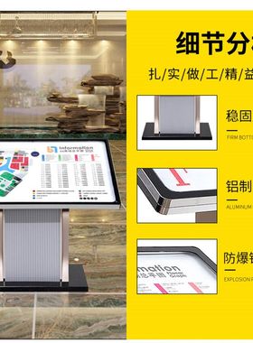 落地立式导视牌触屏指示牌楼层导向牌总平图展示索引台引导牌定制