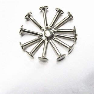 包子母扣帽钉 现货供应双面撞钉银色铜铁金属圆形平面铆钉服饰鞋